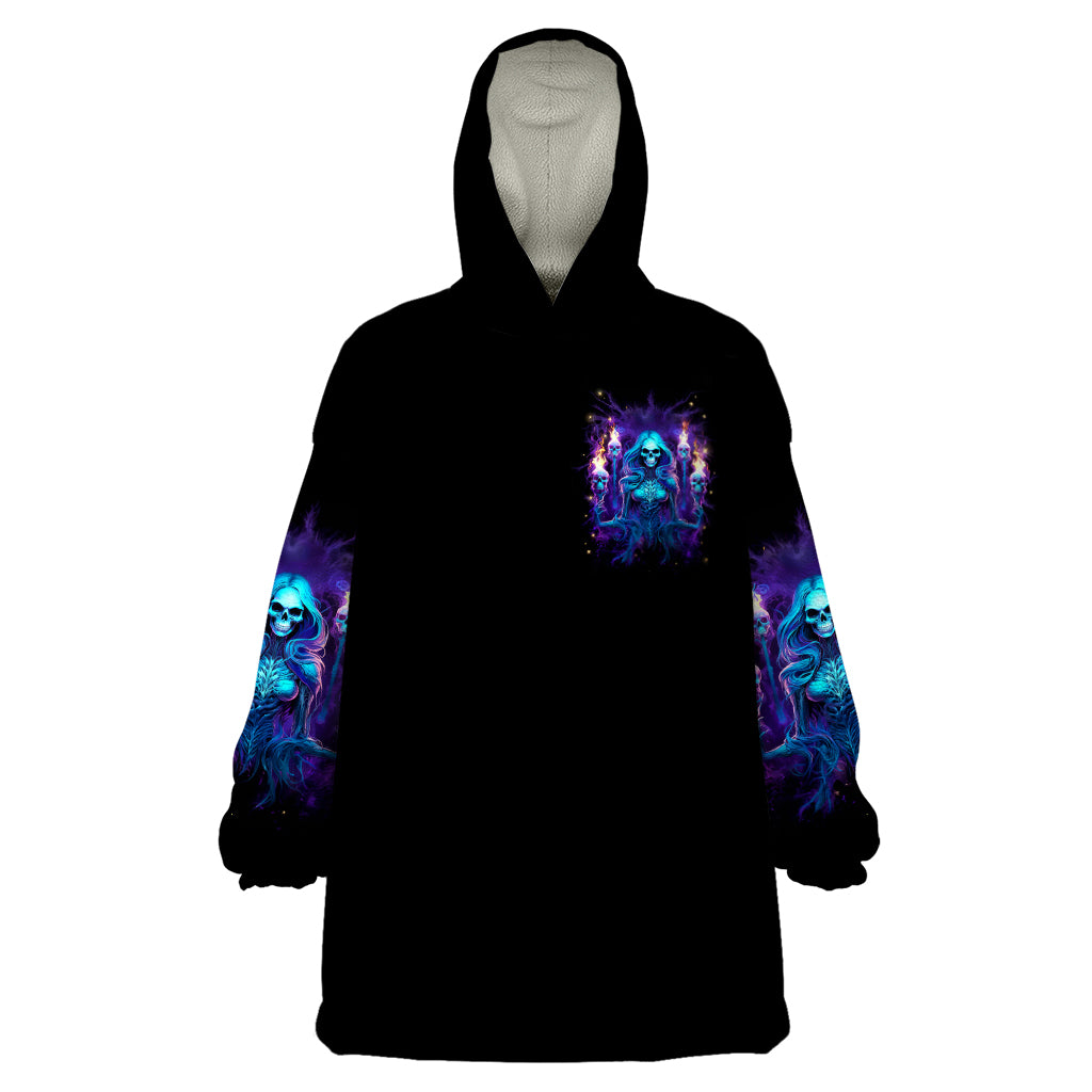 Witch Skull Wearable Blanket Hoodie Wake Up Beasuty I't Time To Beast