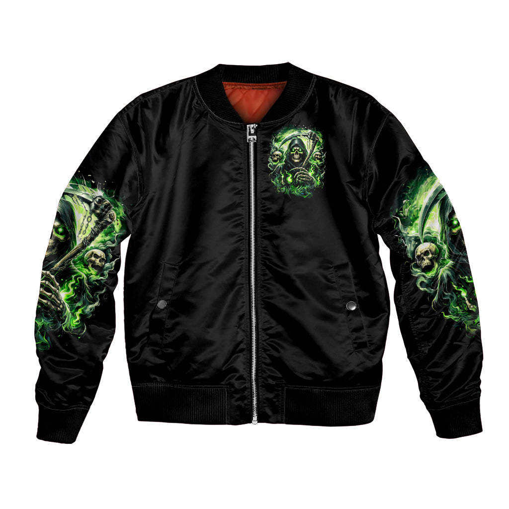 Flame Reaper Skull Bomber Jacket I'm Not Anti Social I'm Just Not User Friendly