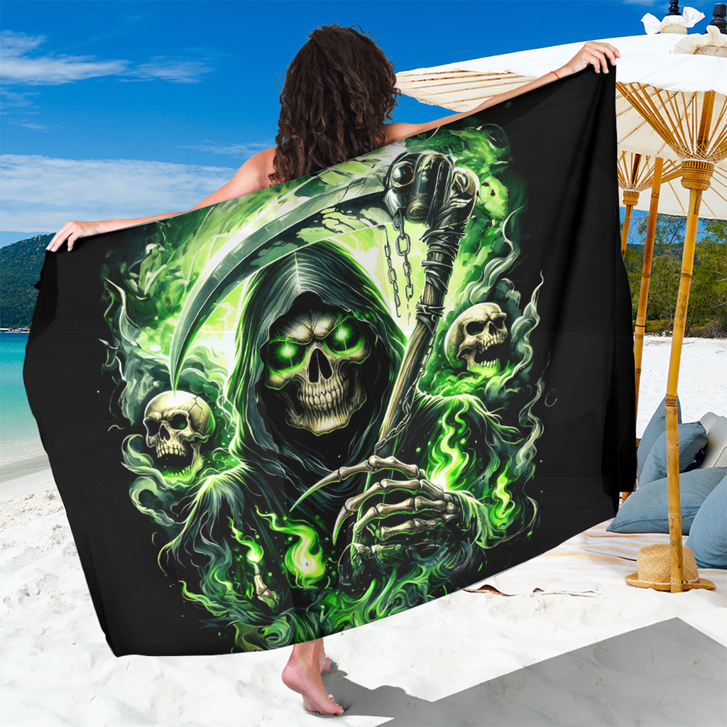 Flame Reaper Skull Sarong I'm Not Anti Social I'm Just Not User Friendly