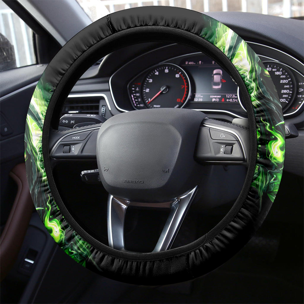 Flame Reaper Skull Steering Wheel Cover I'm Not Anti Social I'm Just Not User Friendly