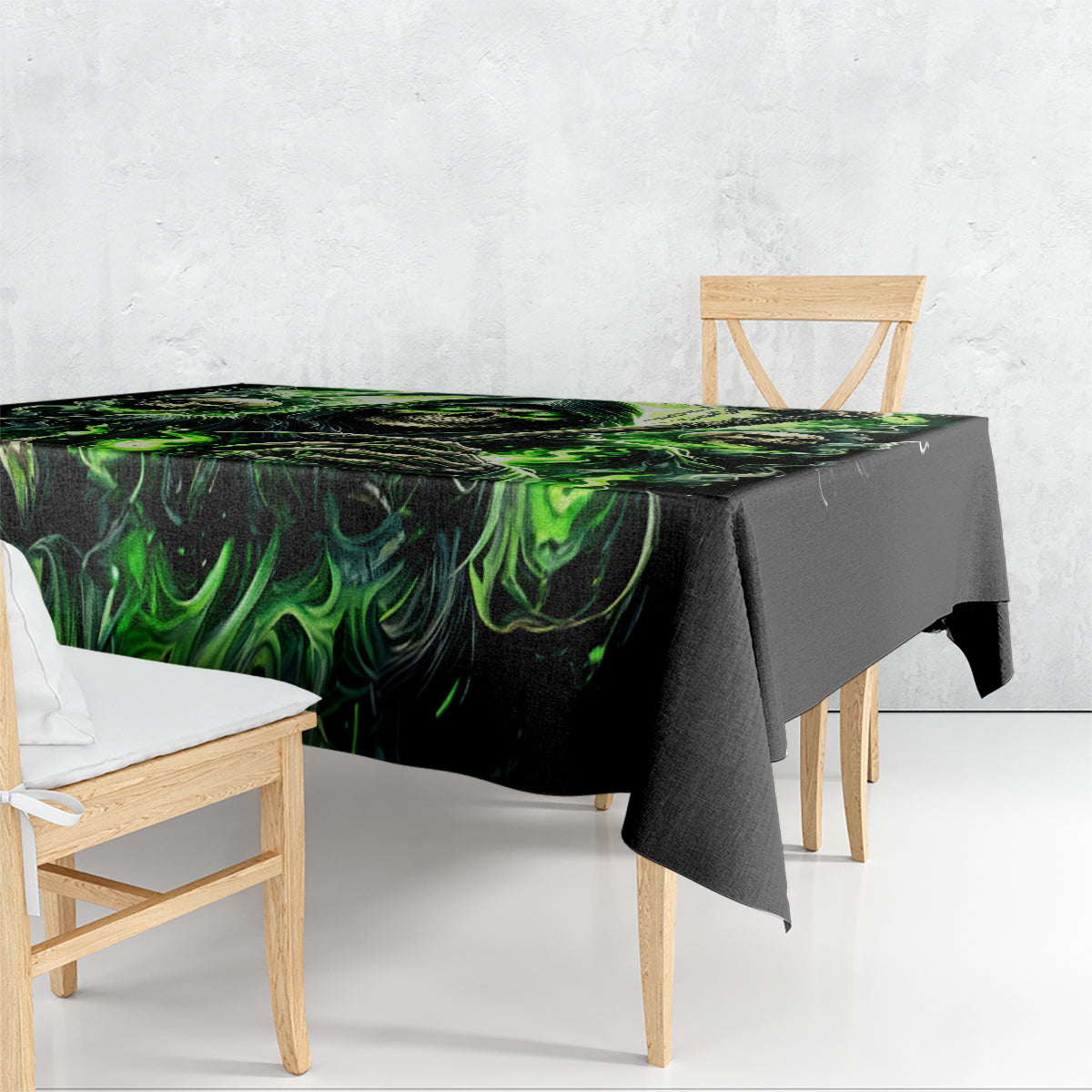 Flame Reaper Skull Tablecloth I'm Not Anti Social I'm Just Not User Friendly