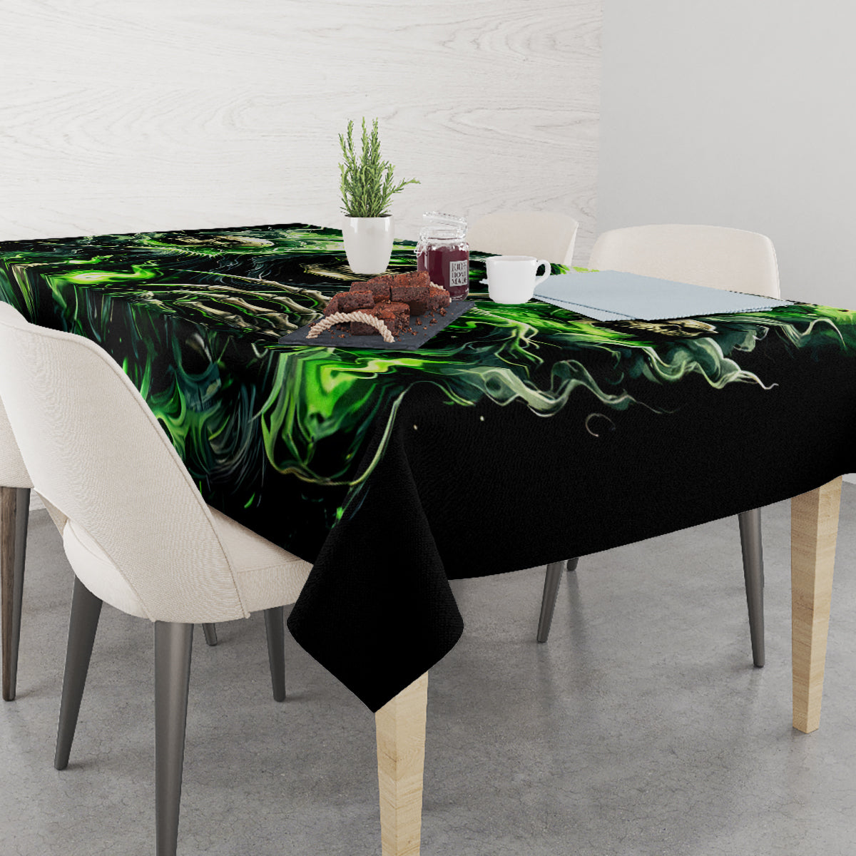 Flame Reaper Skull Tablecloth I'm Not Anti Social I'm Just Not User Friendly