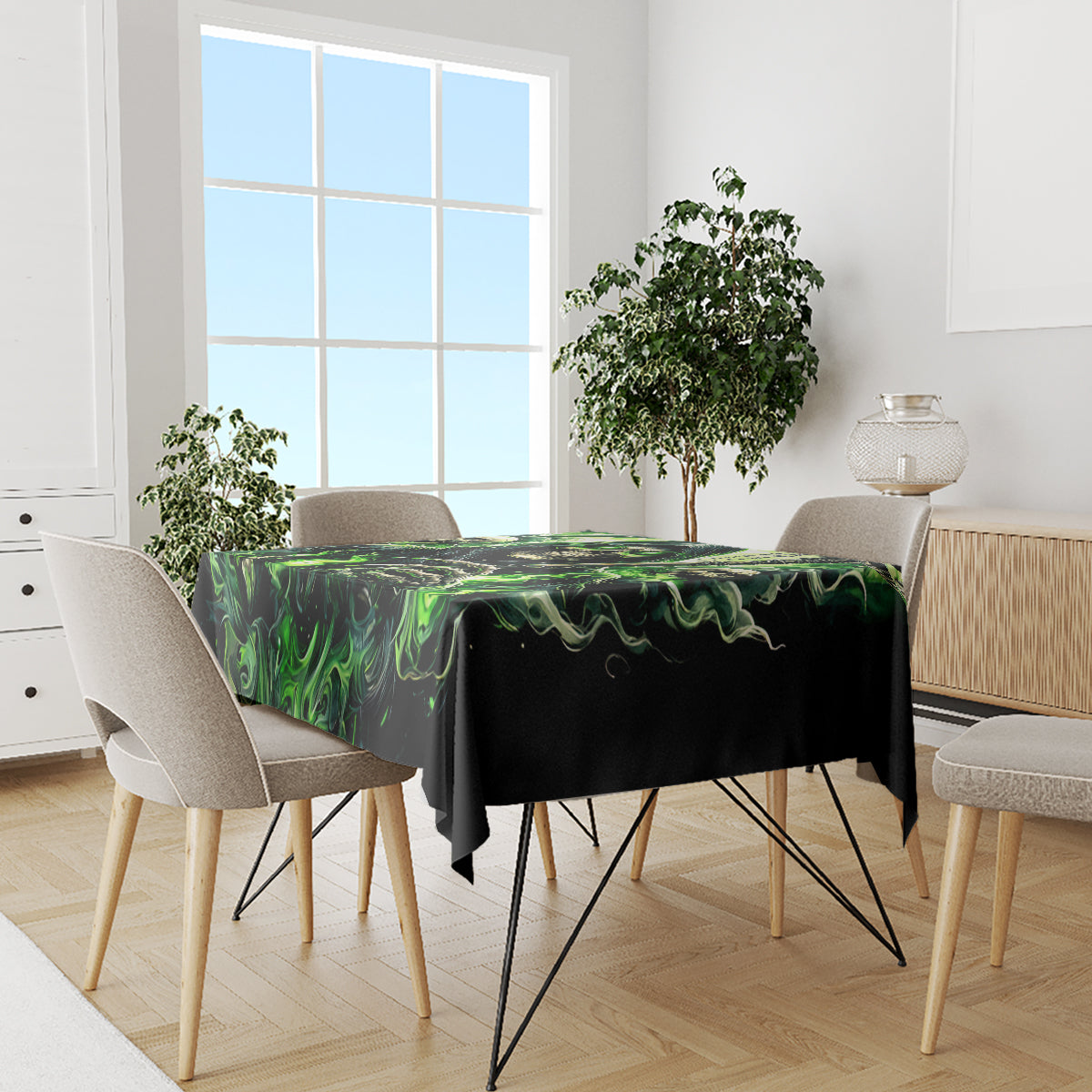 Flame Reaper Skull Tablecloth I'm Not Anti Social I'm Just Not User Friendly