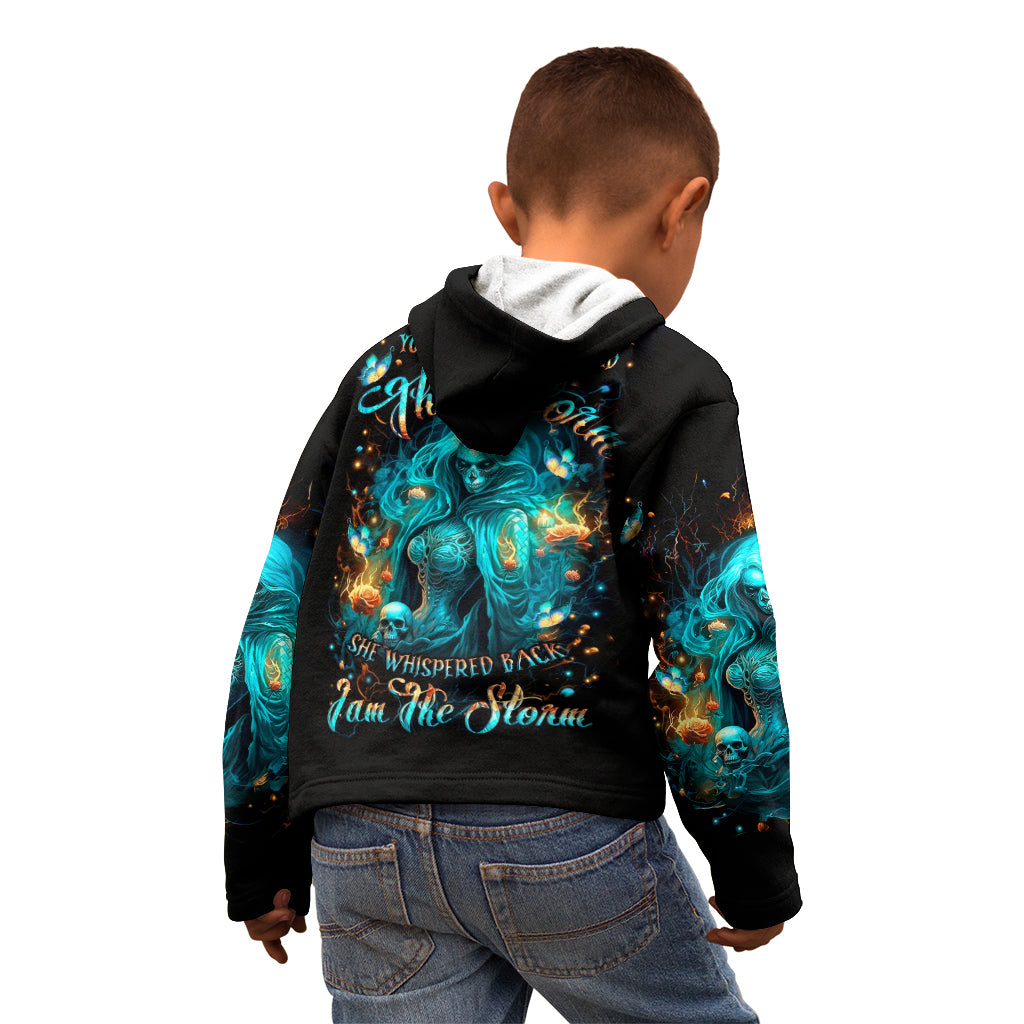Witch Skull Kid Hoodie She Whispered Back Iam The Storm