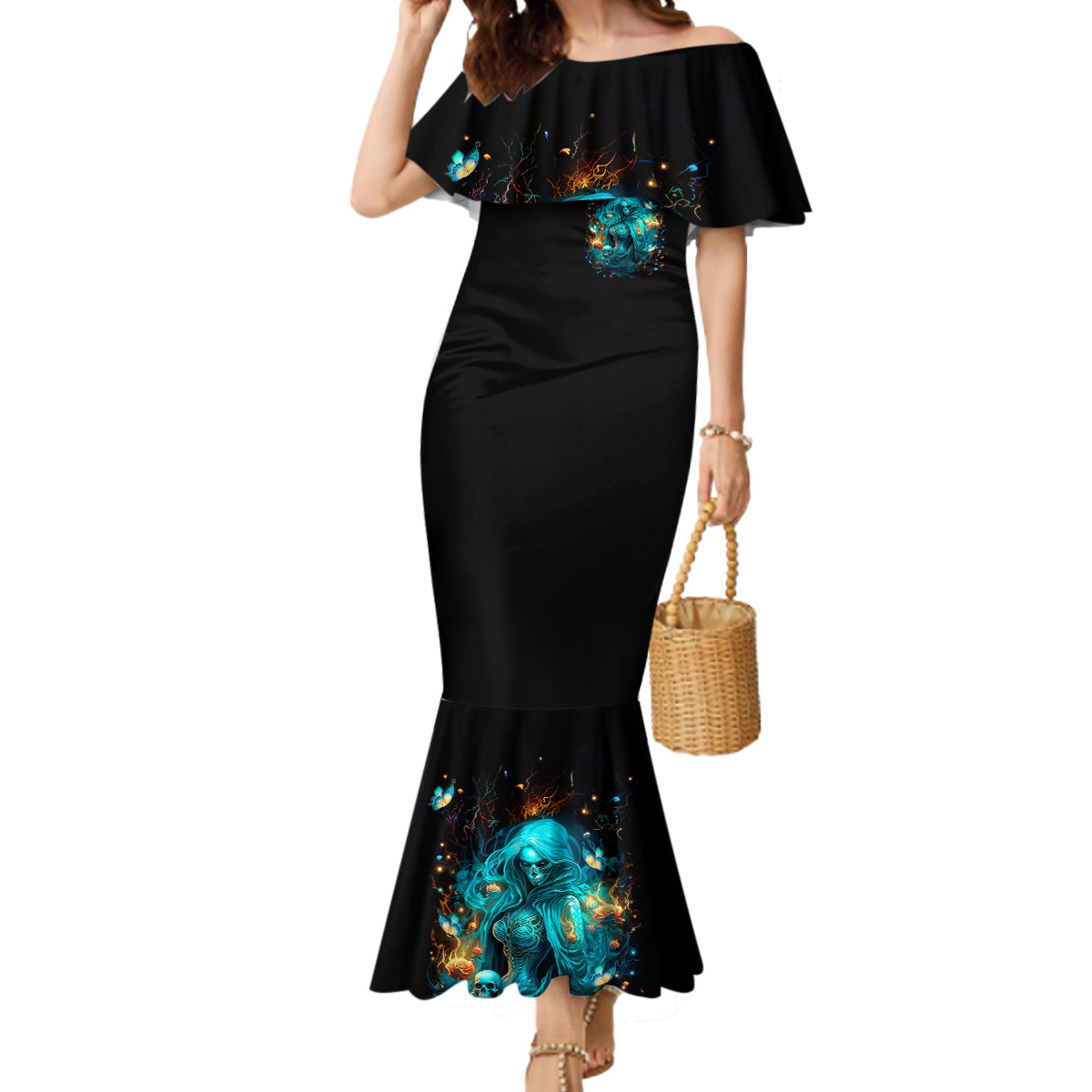 Witch Skull Mermaid Dress She Whispered Back Iam The Storm