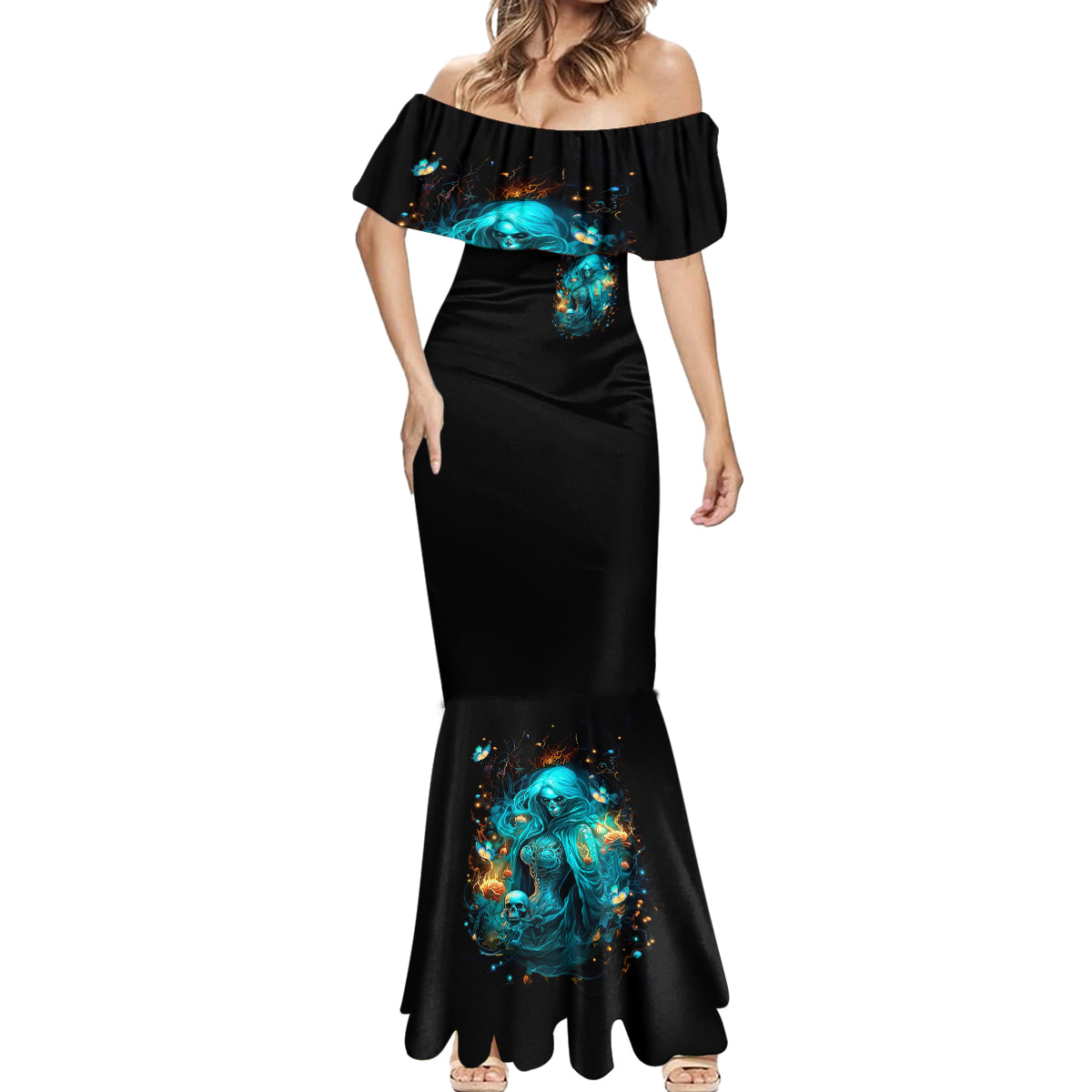 Witch Skull Mermaid Dress She Whispered Back Iam The Storm