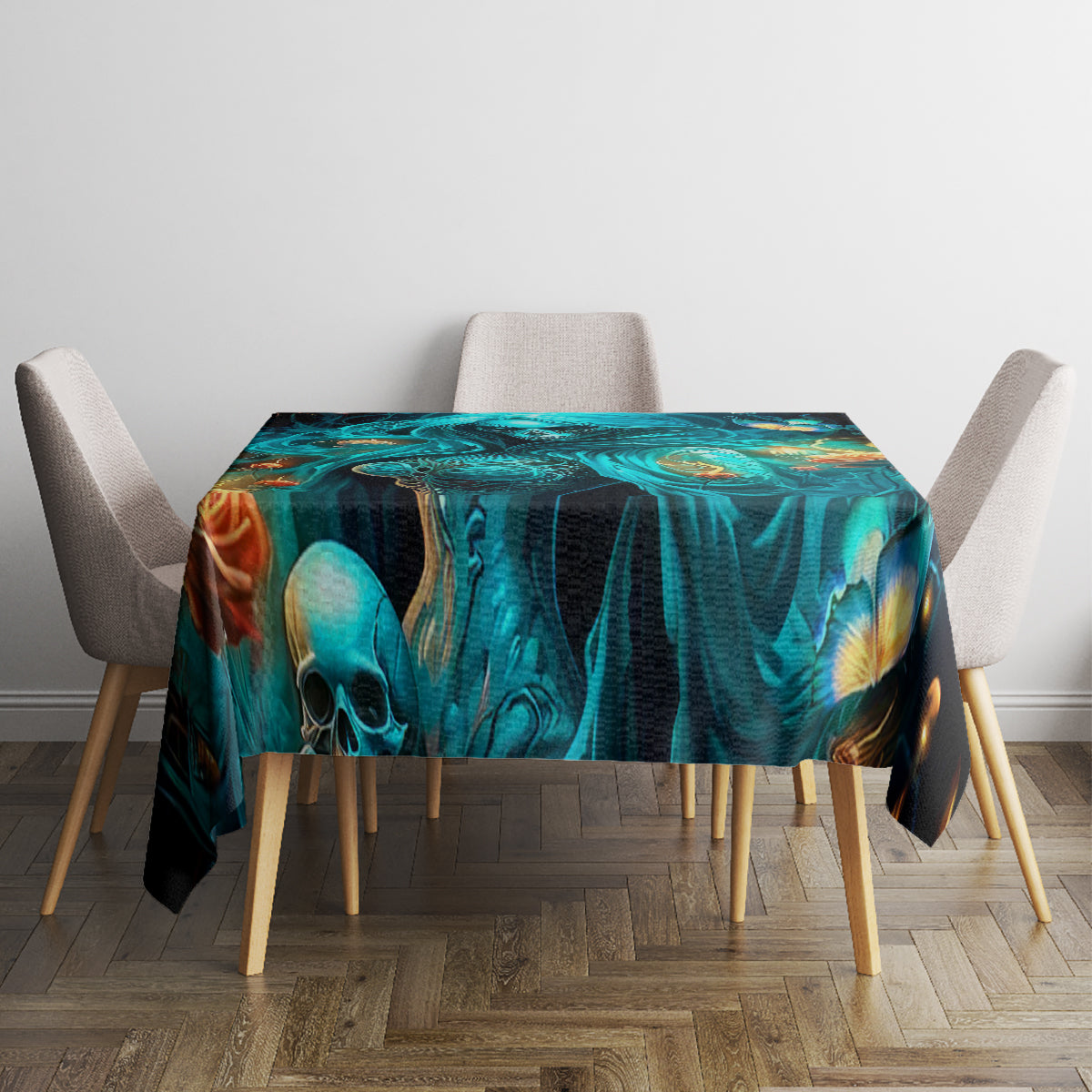 Witch Skull Tablecloth She Whispered Back Iam The Storm