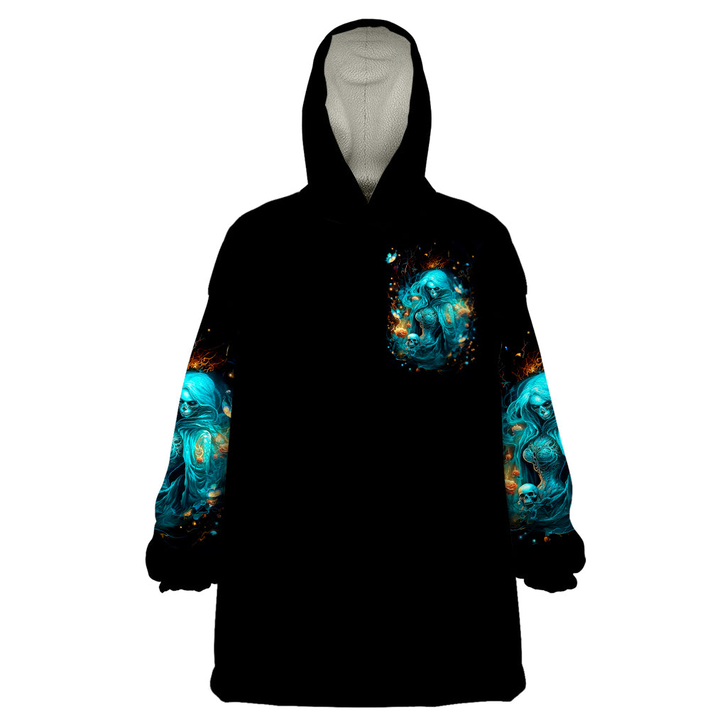 Witch Skull Wearable Blanket Hoodie She Whispered Back Iam The Storm