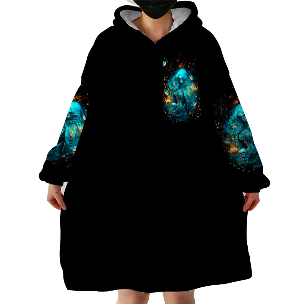 Witch Skull Wearable Blanket Hoodie She Whispered Back Iam The Storm