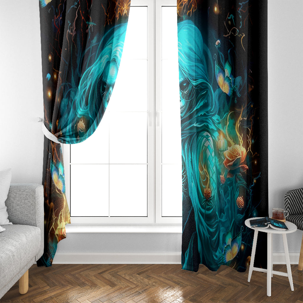 Witch Skull Window Curtain She Whispered Back Iam The Storm