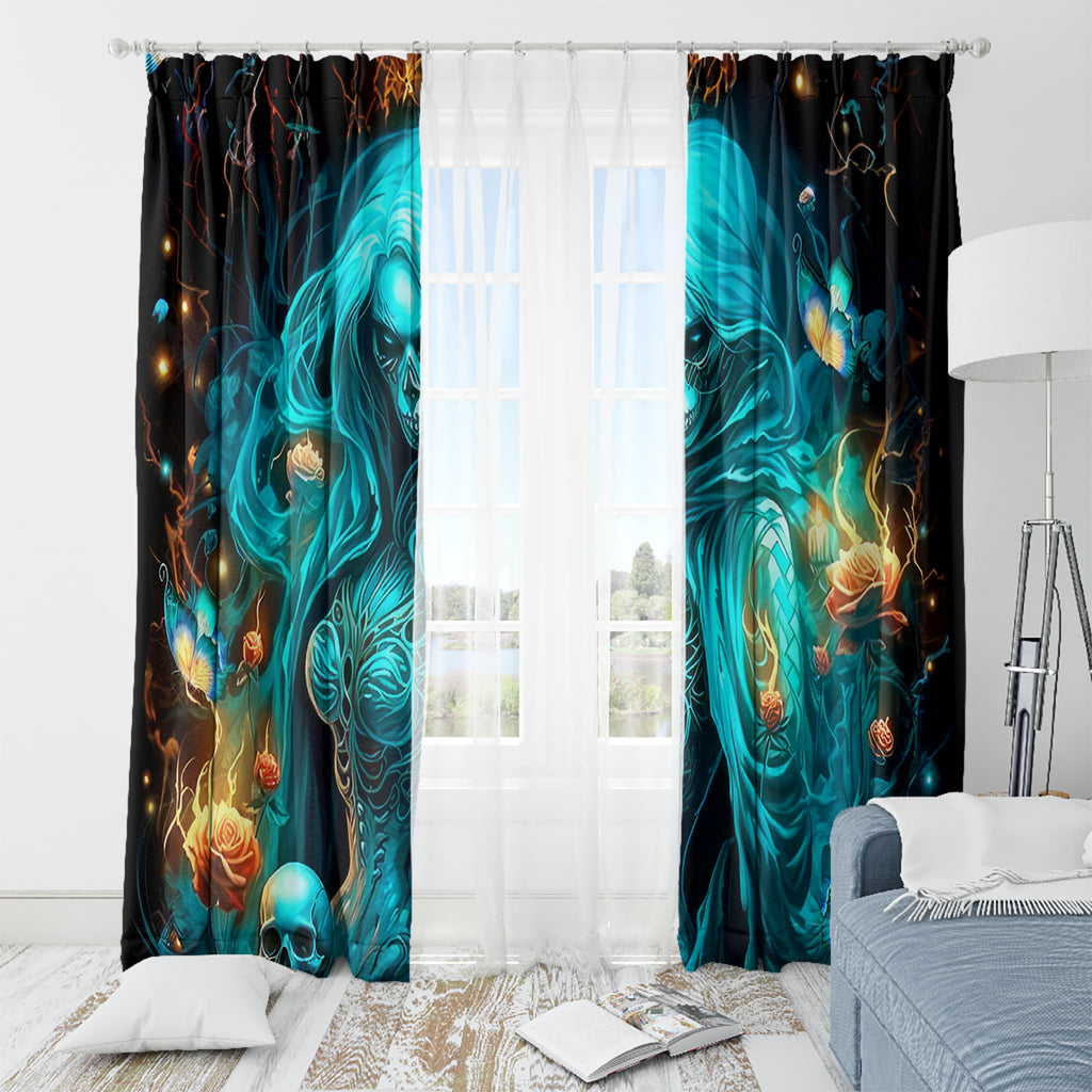 Witch Skull Window Curtain She Whispered Back Iam The Storm