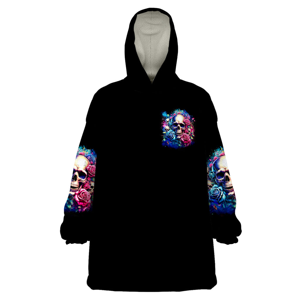 Rose Skull Wearable Blanket Hoodie Assuming I Was Like Most Girls Was Your First Mistake