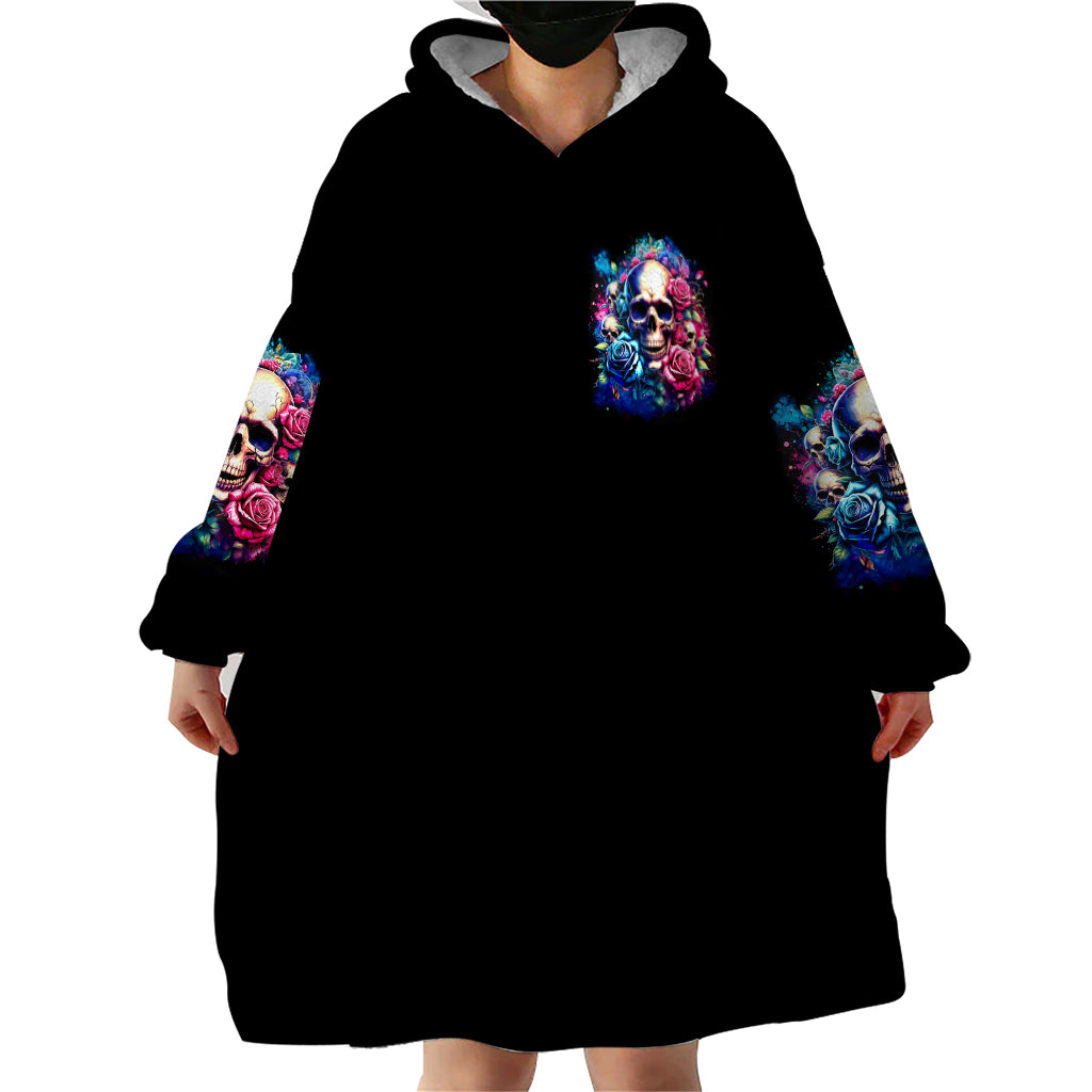 Rose Skull Wearable Blanket Hoodie Assuming I Was Like Most Girls Was Your First Mistake