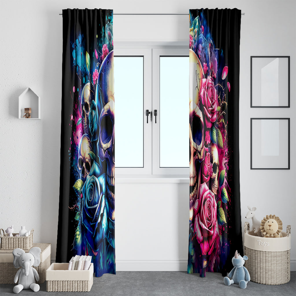 Rose Skull Window Curtain Assuming I Was Like Most Girls Was Your First Mistake