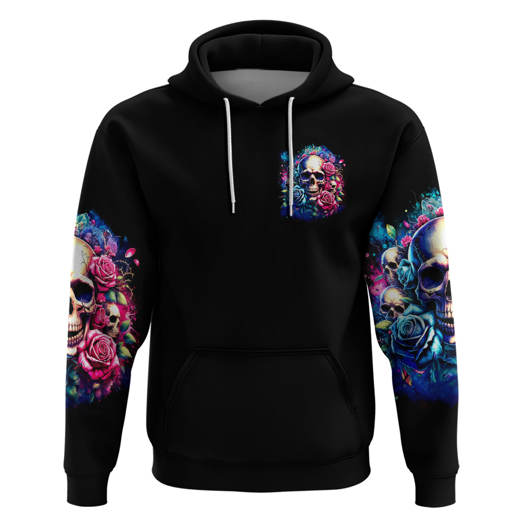 Rose Skull Zip Hoodie Assuming I Was Like Most Girls Was Your First Mistake