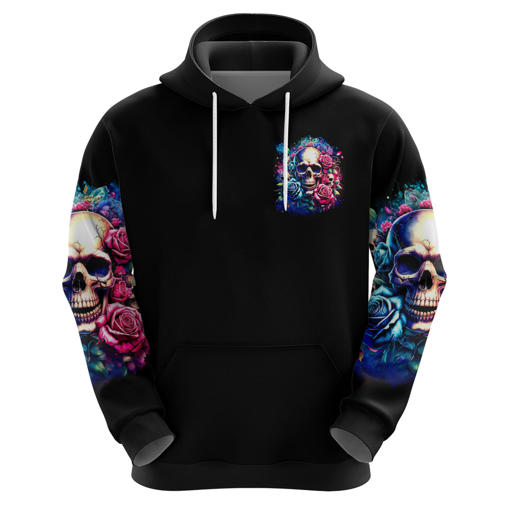 Rose Skull Zip Hoodie Assuming I Was Like Most Girls Was Your First Mistake