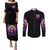 Sunflower Skull Couples Matching Puletasi and Long Sleeve Button Shirt She Is Sunshine Mixed With A Little Hurricane