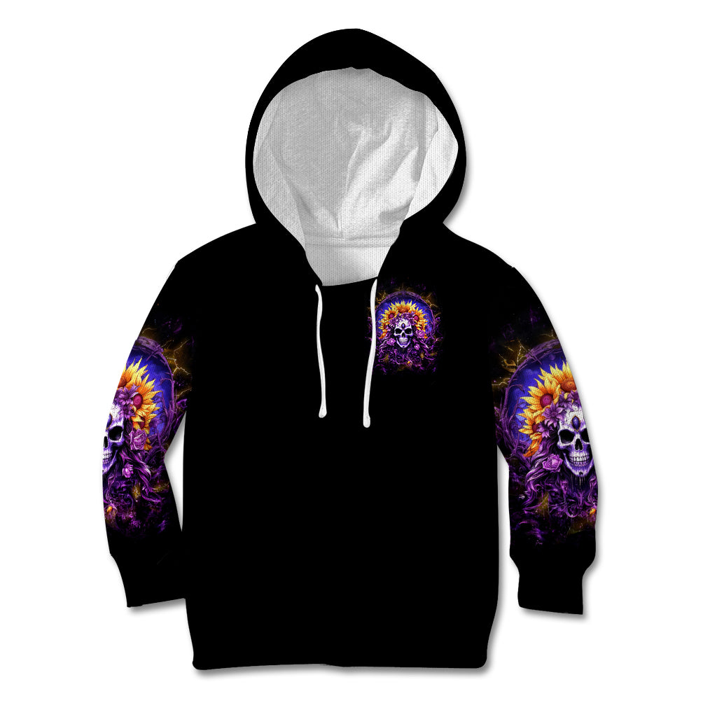 Sunflower Skull Kid Hoodie She Is Sunshine Mixed With A Little Hurricane
