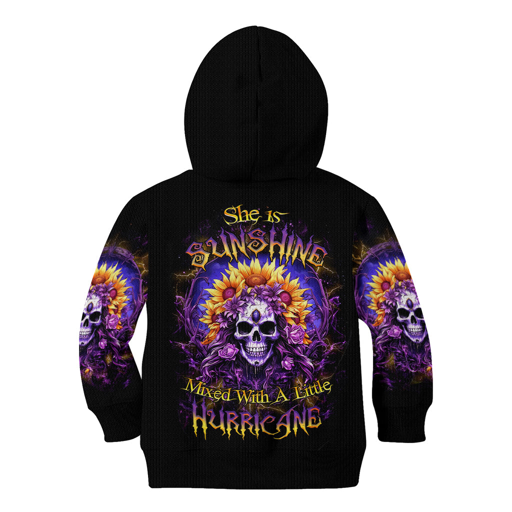 Sunflower Skull Kid Hoodie She Is Sunshine Mixed With A Little Hurricane