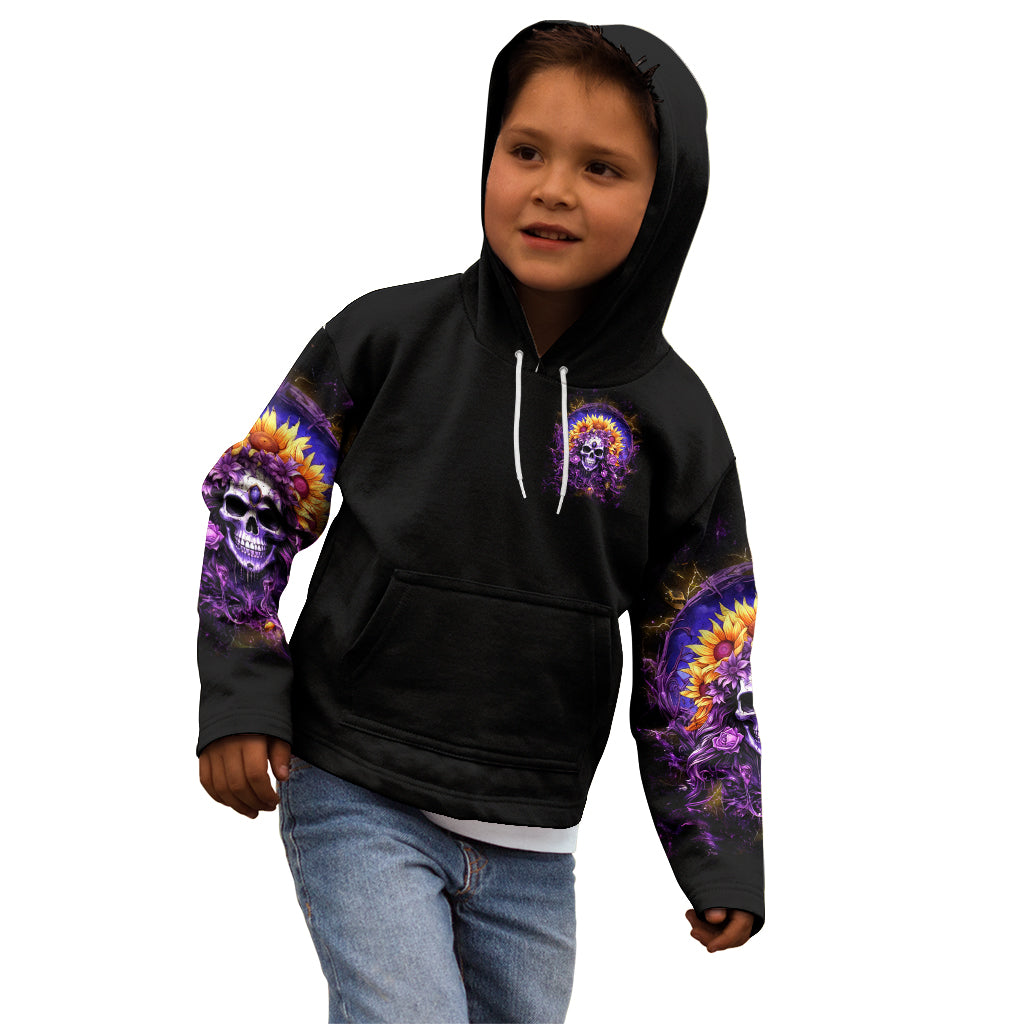 Sunflower Skull Kid Hoodie She Is Sunshine Mixed With A Little Hurricane