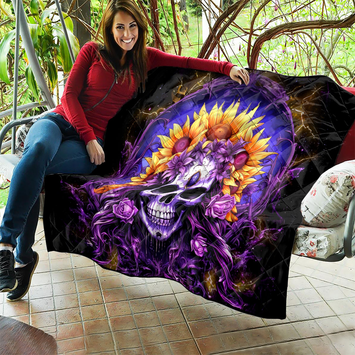 Sunflower Skull Quilt She Is Sunshine Mixed With A Little Hurricane