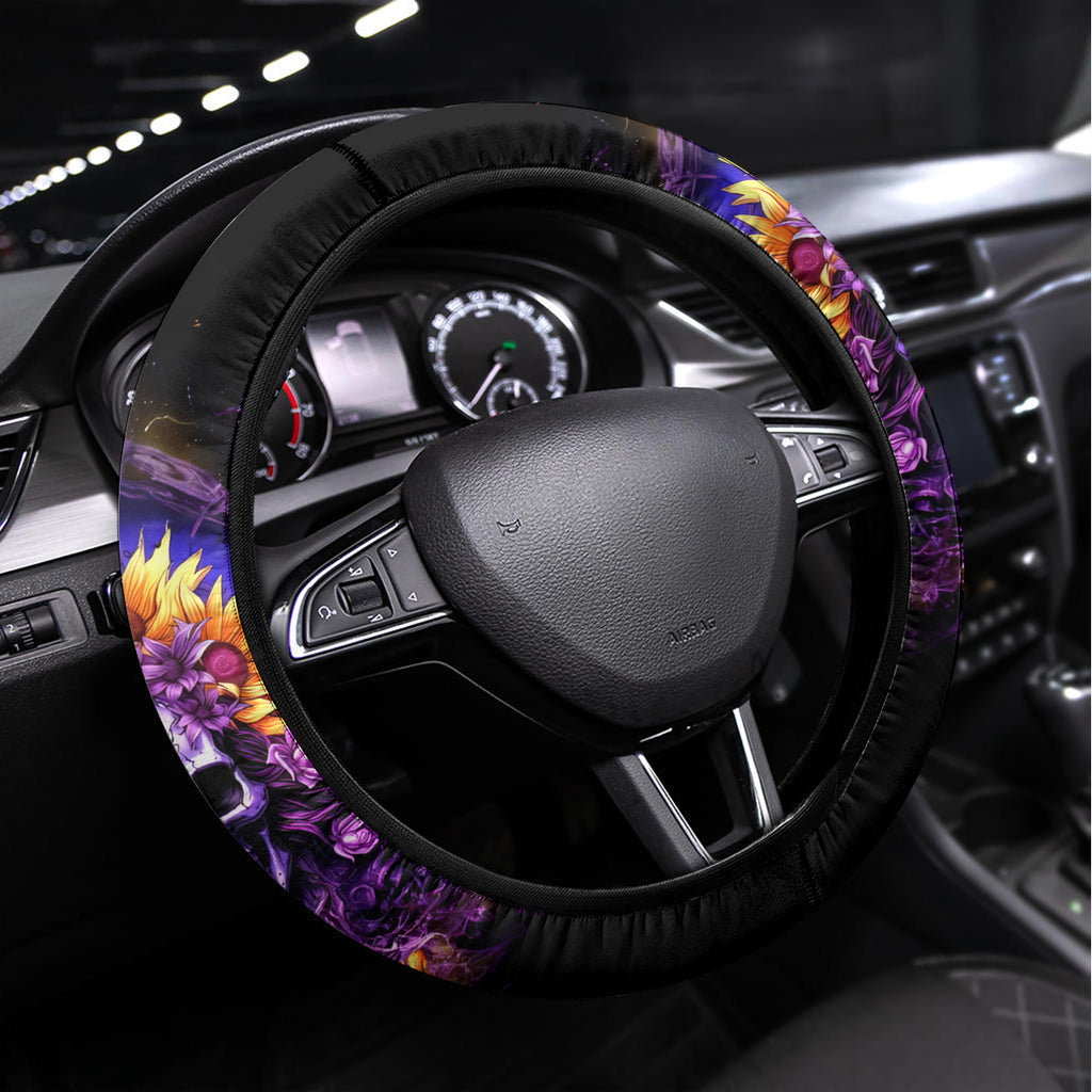 Sunflower Skull Steering Wheel Cover She Is Sunshine Mixed With A Little Hurricane