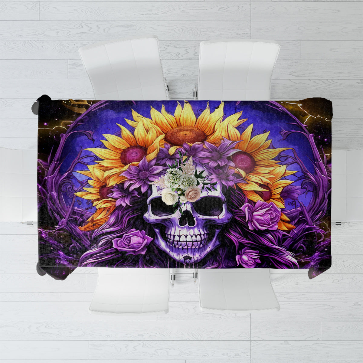 Sunflower Skull Tablecloth She Is Sunshine Mixed With A Little Hurricane