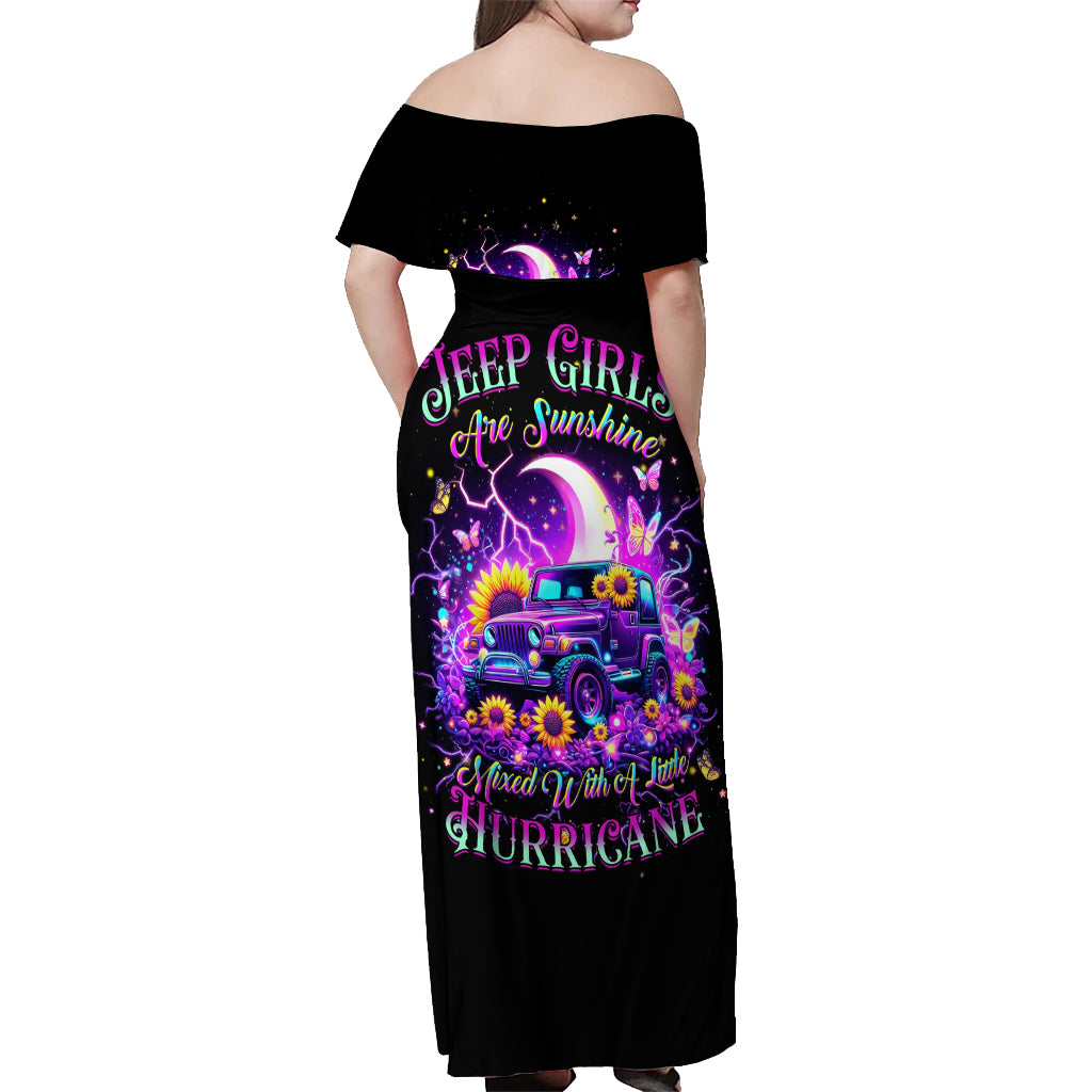 Nigh Jeep Off Shoulder Maxi Dress Jeep Girls Are Sunshine Mixed With A Little Hurricane