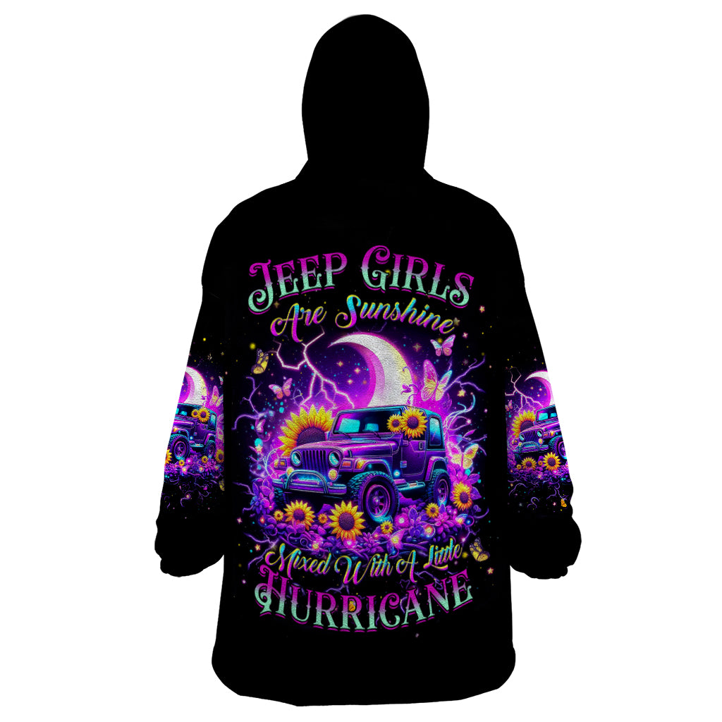 Nigh Jeep Wearable Blanket Hoodie Jeep Girls Are Sunshine Mixed With A Little Hurricane