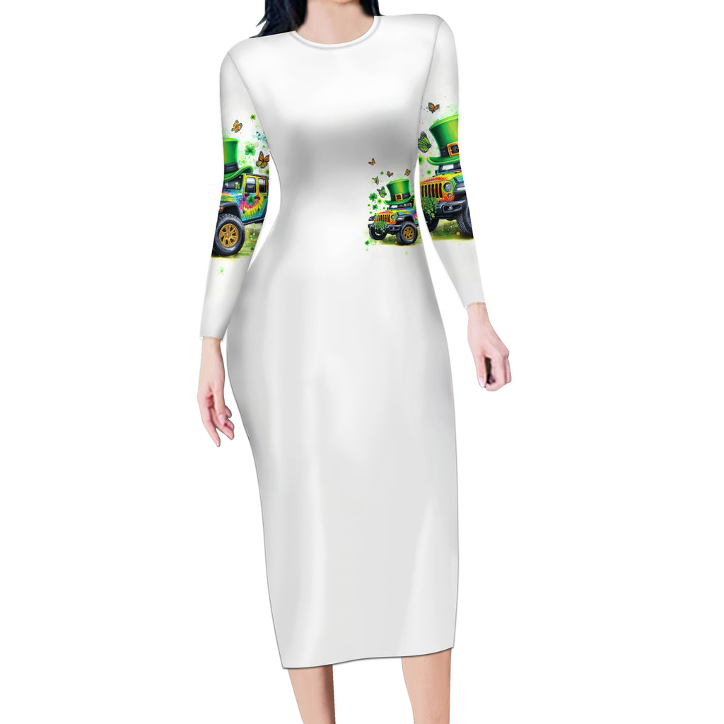 Irish Jeep Long Sleeve Bodycon Dress The Best Grandmas Drive Jeeps