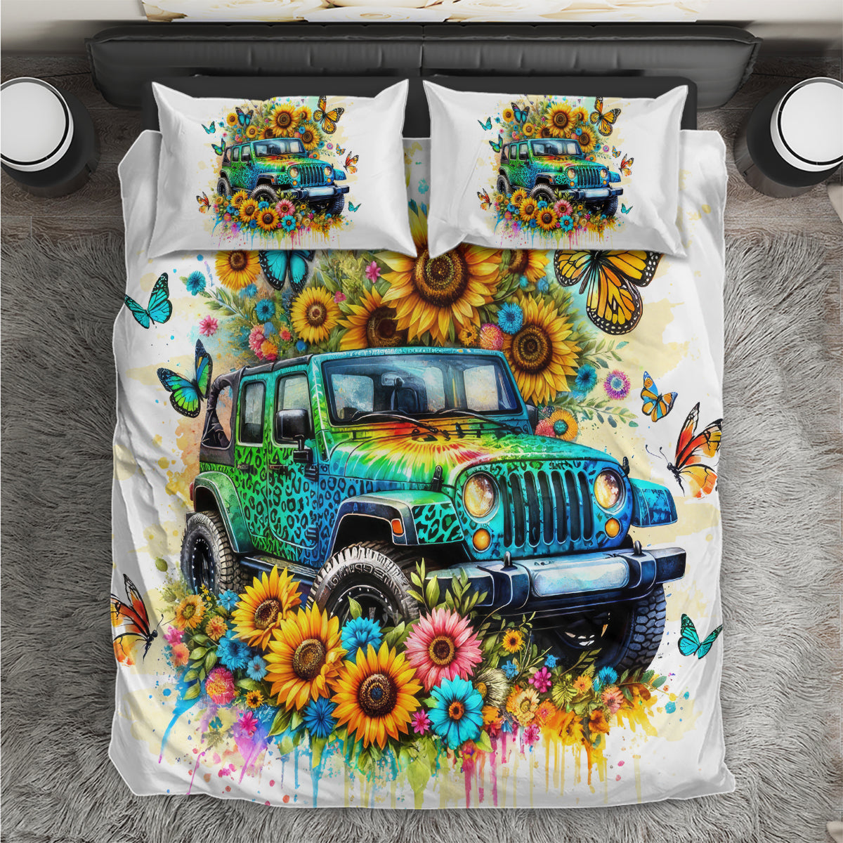 Hippie Jeep Bedding Set Jeep Girls Are Sunshine Mixed With A Little Hurricane