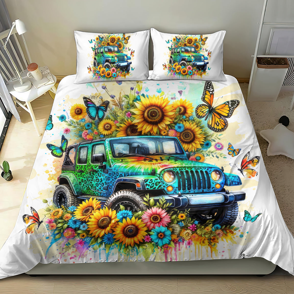 Hippie Jeep Bedding Set Jeep Girls Are Sunshine Mixed With A Little Hurricane