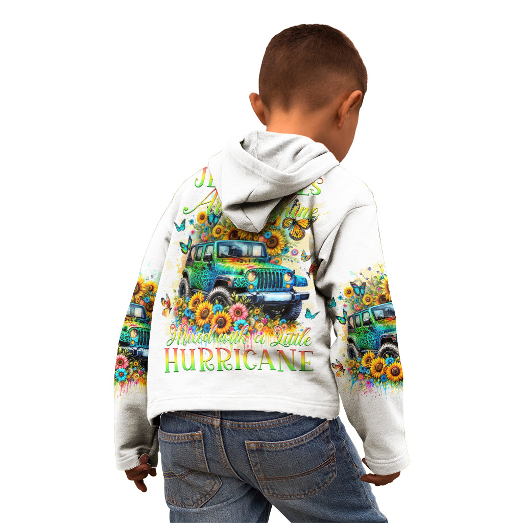 Hippie Jeep Kid Hoodie Jeep Girls Are Sunshine Mixed With A Little Hurricane