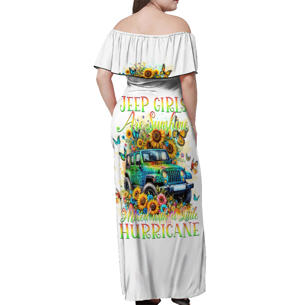 Hippie Jeep Off Shoulder Maxi Dress Jeep Girls Are Sunshine Mixed With A Little Hurricane