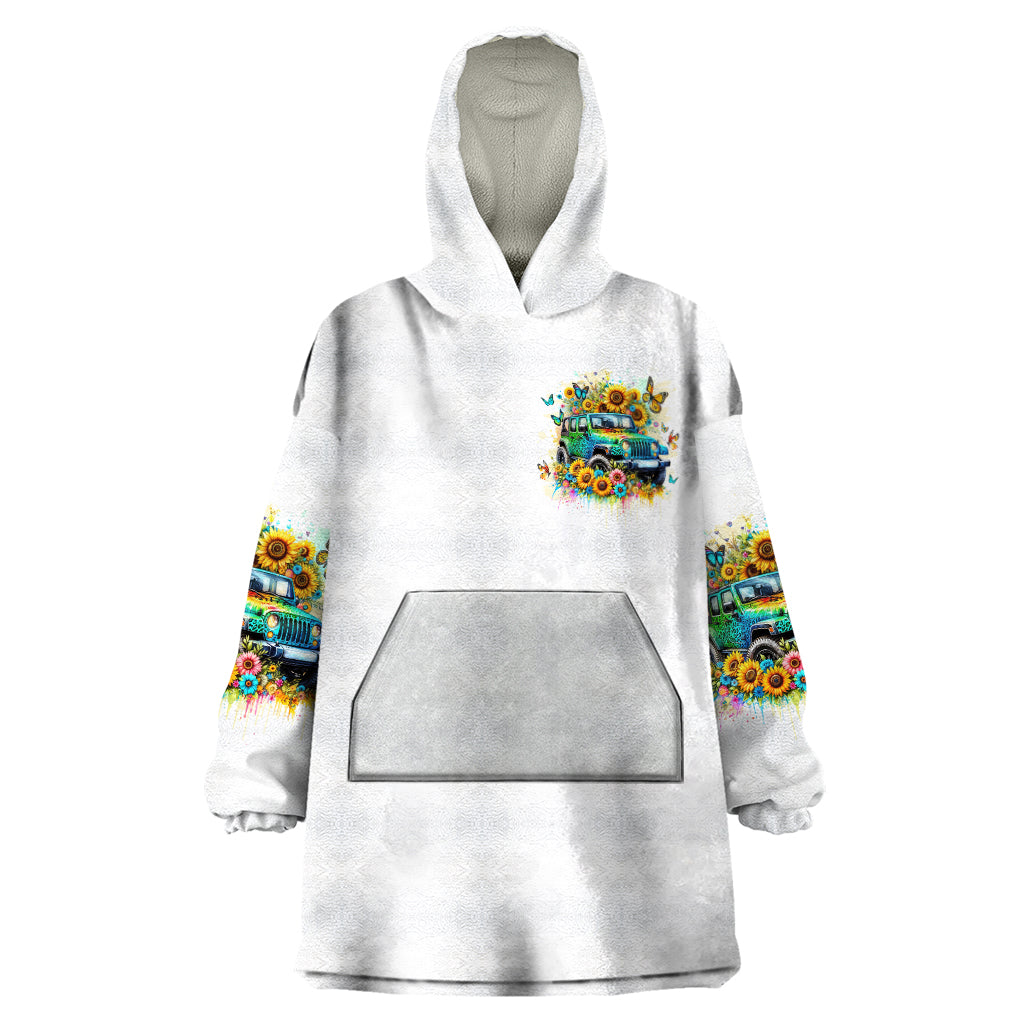 Hippie Jeep Wearable Blanket Hoodie Jeep Girls Are Sunshine Mixed With A Little Hurricane