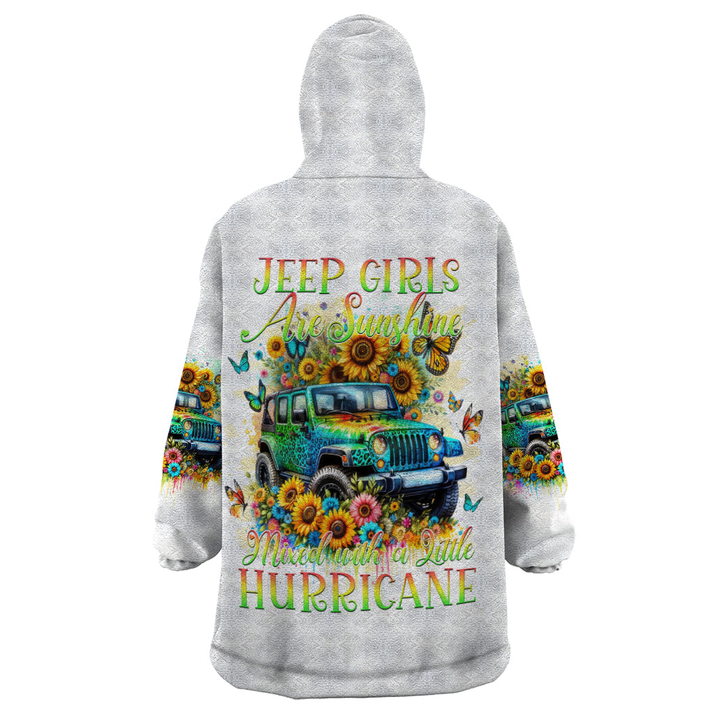 Hippie Jeep Wearable Blanket Hoodie Jeep Girls Are Sunshine Mixed With A Little Hurricane