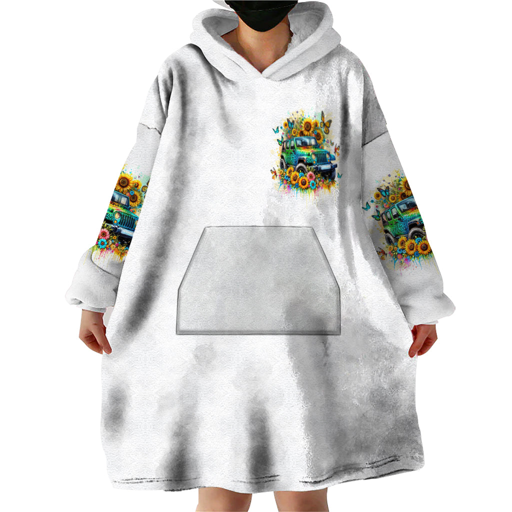 Hippie Jeep Wearable Blanket Hoodie Jeep Girls Are Sunshine Mixed With A Little Hurricane