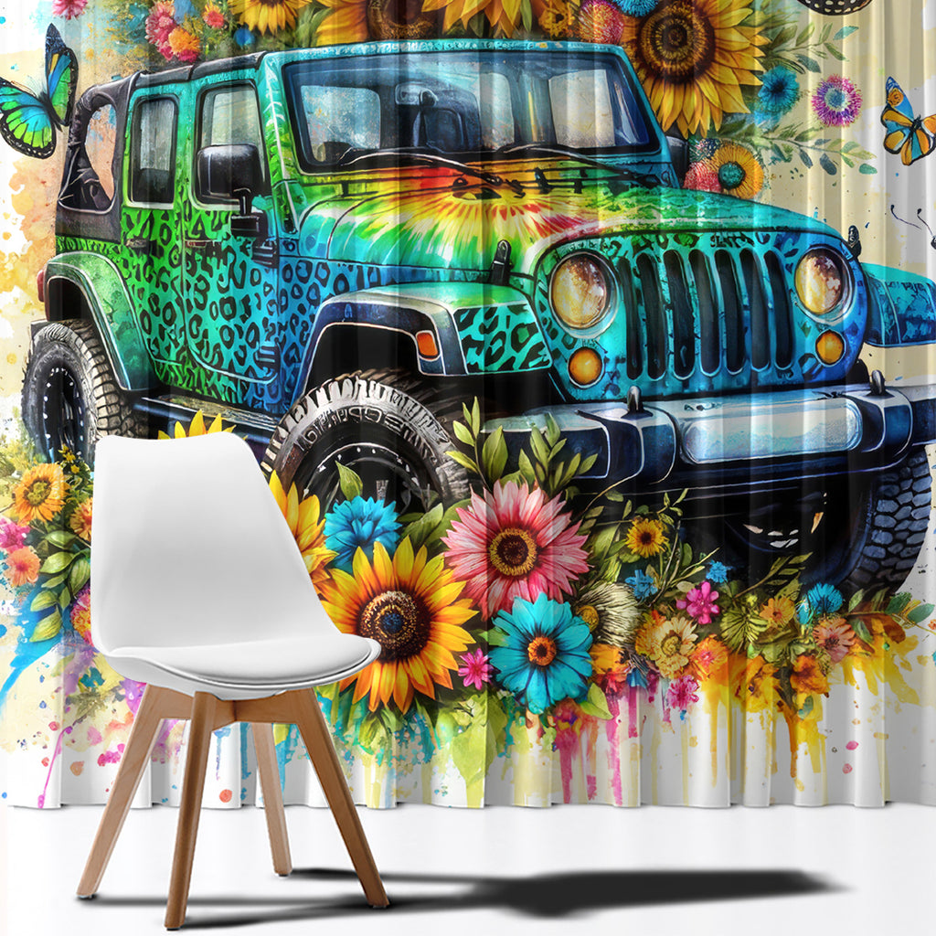 Hippie Jeep Window Curtain Jeep Girls Are Sunshine Mixed With A Little Hurricane