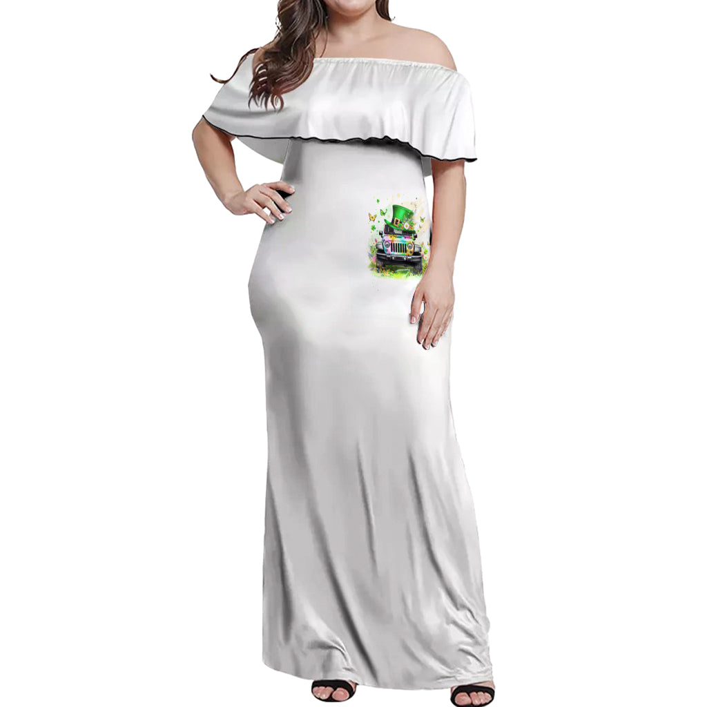 Irish Jeep Off Shoulder Maxi Dress Jeep Girl Iam Who Iam Your Approval Isn't Needed