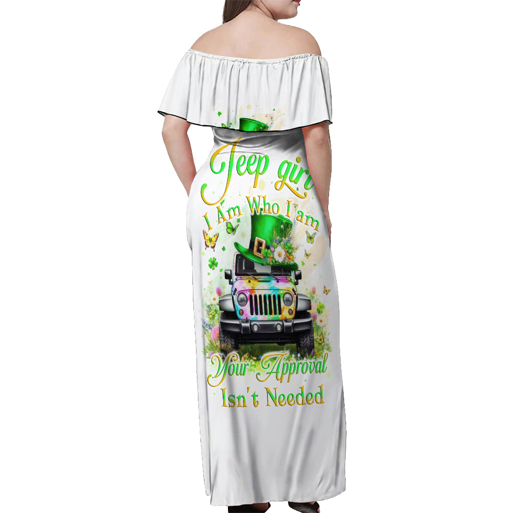 Irish Jeep Off Shoulder Maxi Dress Jeep Girl Iam Who Iam Your Approval Isn't Needed