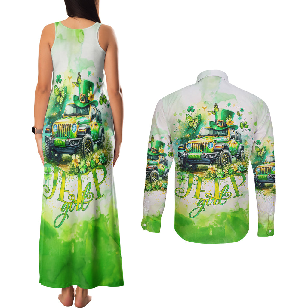 Irish Jeep Couples Matching Tank Maxi Dress and Long Sleeve Button Shirt Jeep Girl