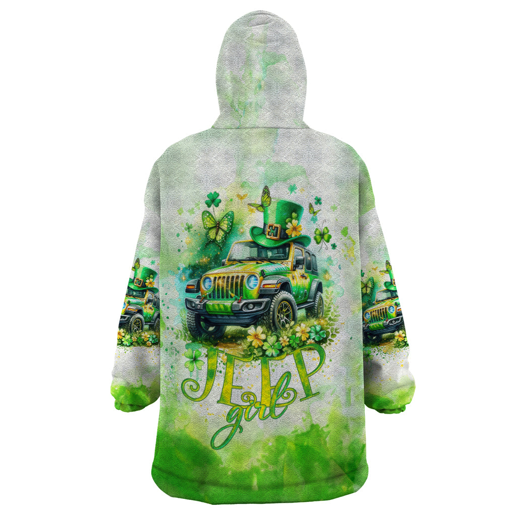 Irish Jeep Wearable Blanket Hoodie Jeep Girl