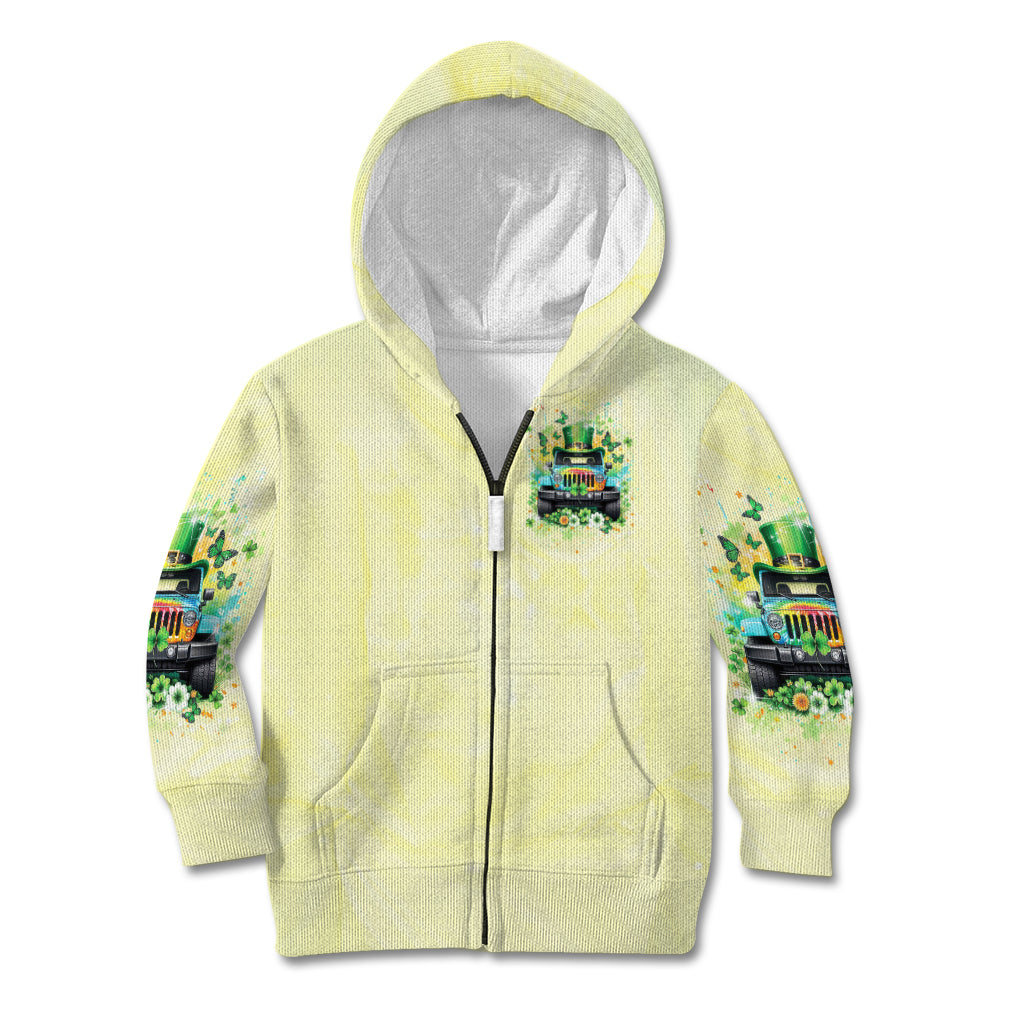 Irish Jeep Kid Hoodie In March We Wear Green