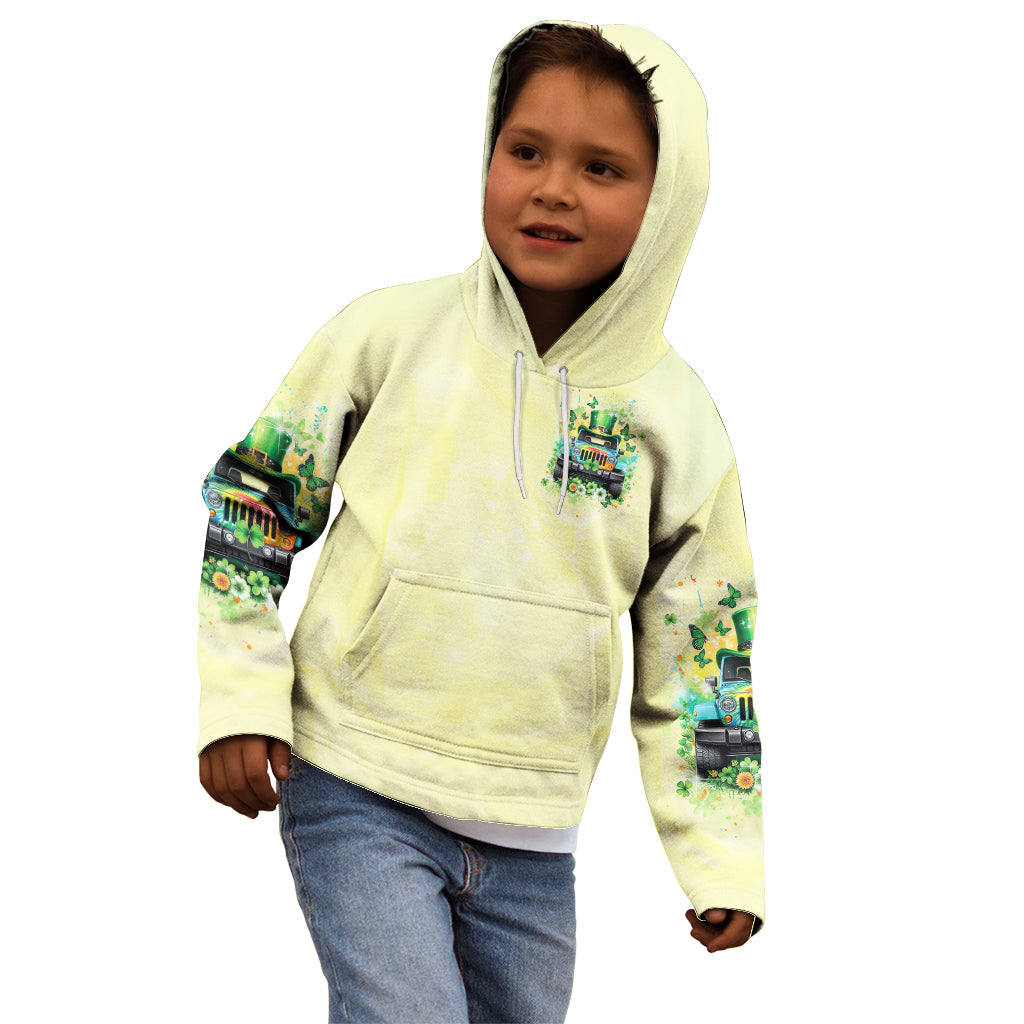 Irish Jeep Kid Hoodie In March We Wear Green