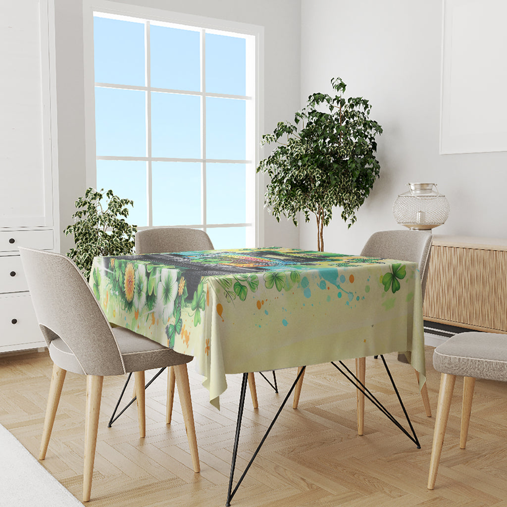 Irish Jeep Tablecloth In March We Wear Green