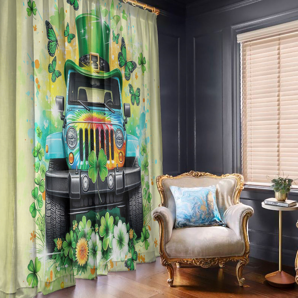 Irish Jeep Window Curtain In March We Wear Green