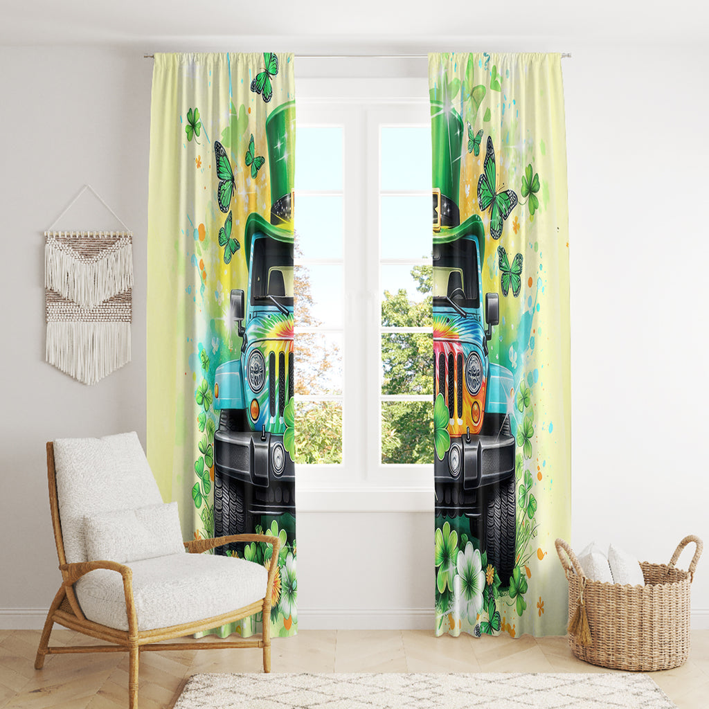 Irish Jeep Window Curtain In March We Wear Green