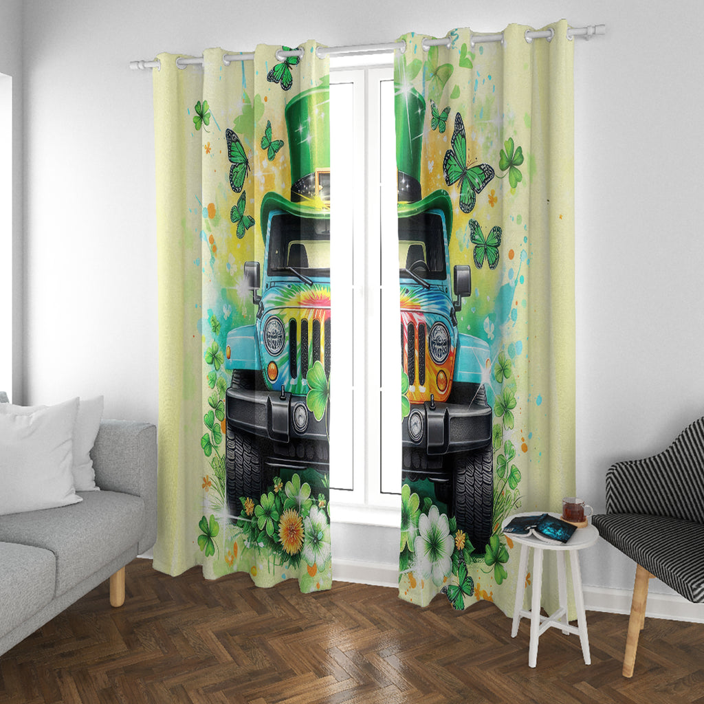 Irish Jeep Window Curtain In March We Wear Green