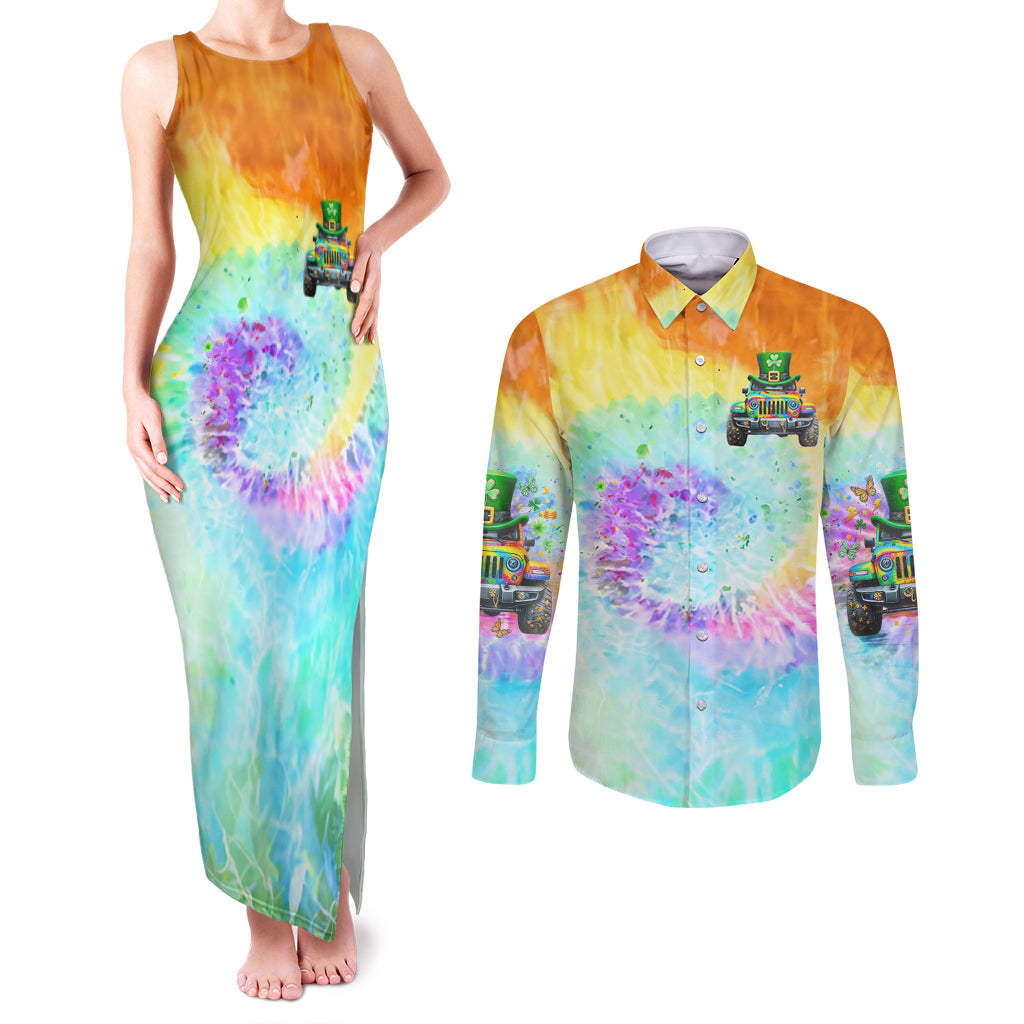 Irish Jeep Couples Matching Tank Maxi Dress and Long Sleeve Button Shirt The Best Grandmas Drive Jeeps