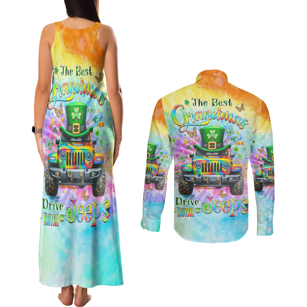 Irish Jeep Couples Matching Tank Maxi Dress and Long Sleeve Button Shirt The Best Grandmas Drive Jeeps